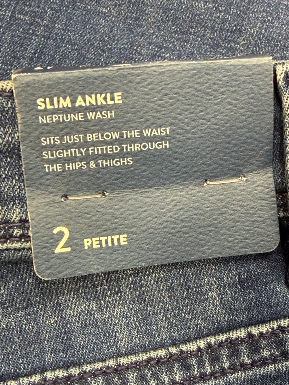 J. Jill Denim NWT Blue Neptune Wash Authentic Fit Slim Ankle Jeans Size 2P - Picture 5 of 9